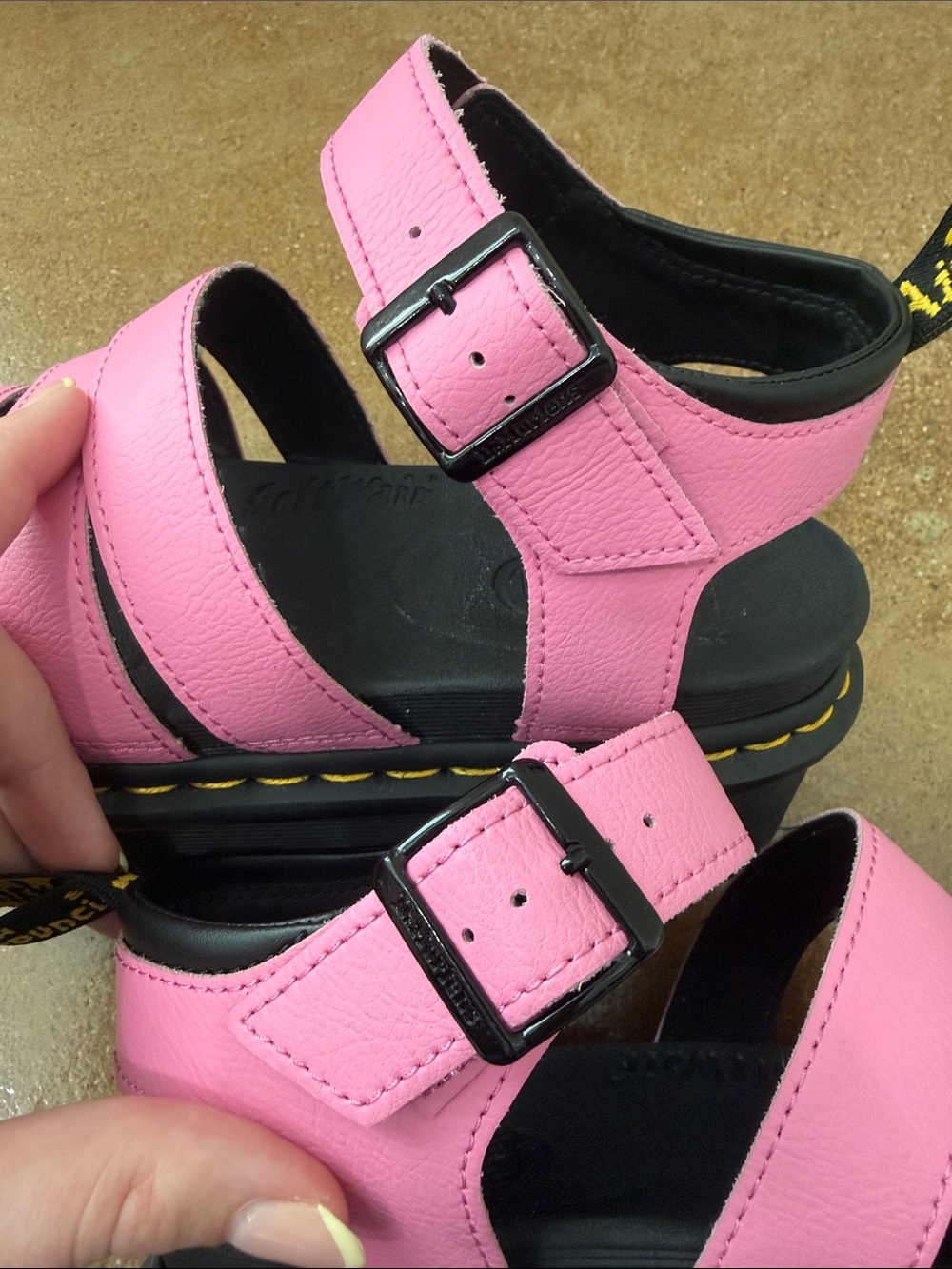 Dr. Martens Blaire Quad Platform Sandals Pink Leather Women’s US 8 EU 39 - Picture 9 of 9